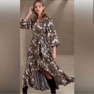 Banana Republic Women's Fiori Ruffle Wrap Dress